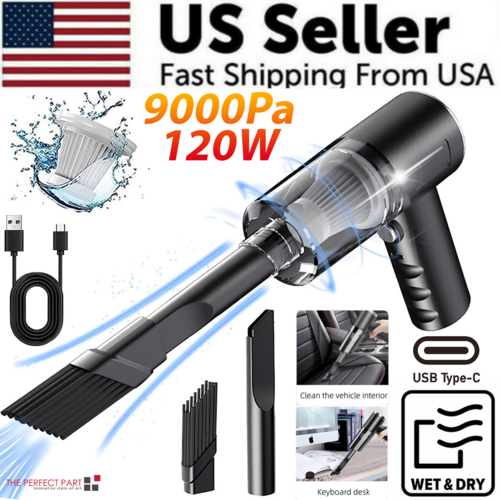 120W Cordless Handheld Vacuum Cleaner – Mini Portable for Car & Home