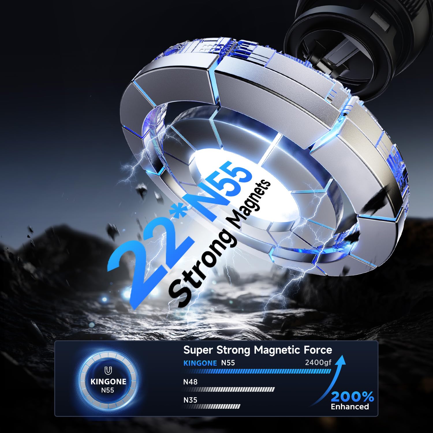 Car Dashboard Phone Holder 360° Vacuum Magnetic Phone Stand