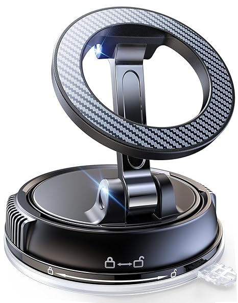 Car Dashboard Phone Holder 360° Vacuum Magnetic Phone Stand