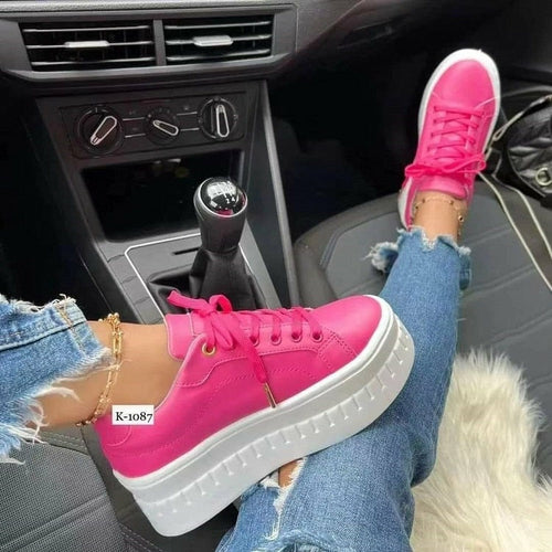 Casual Platform Sneakers for Women – Flat Sole, Stylish & Comfortable