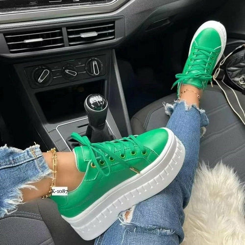 Casual Platform Sneakers for Women – Flat Sole, Stylish & Comfortable
