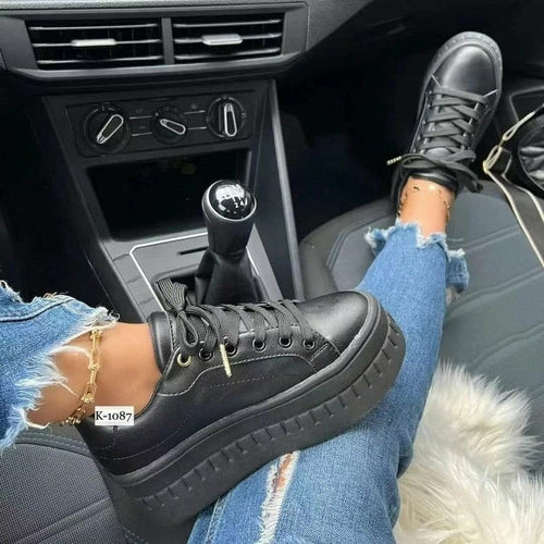 Casual Platform Sneakers for Women – Flat Sole, Stylish & Comfortable