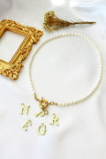 24 Karat Gold Pearl Choker Necklace – Custom Initial Freshwater Pearls